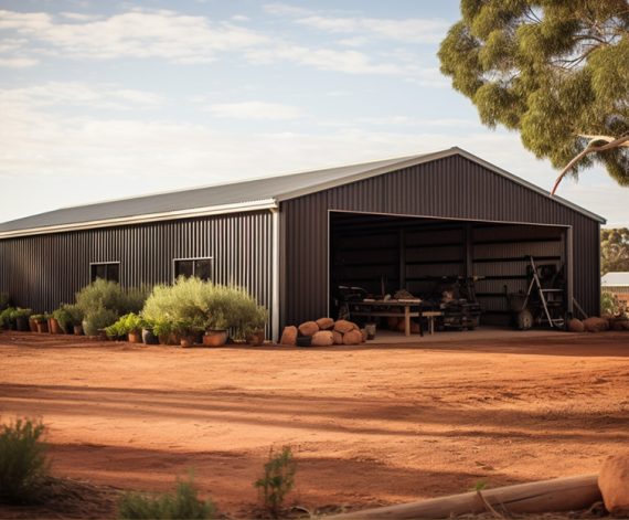 A picture of a large stable sized barn