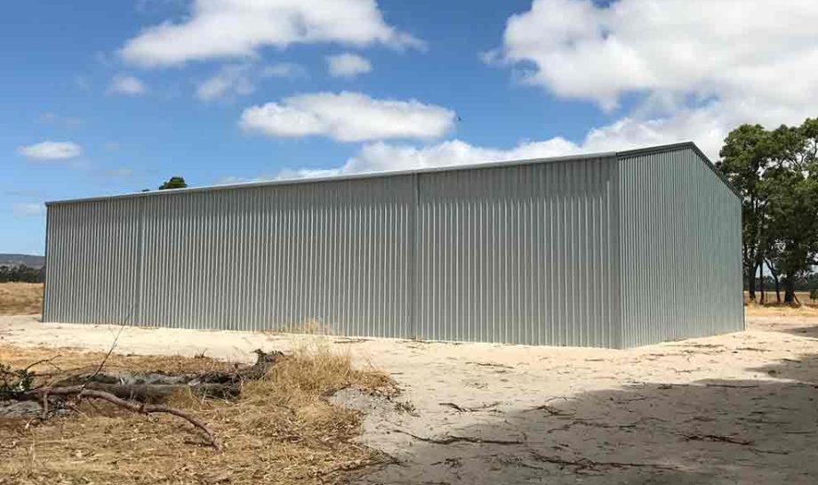 Secure farm shed on a rural property near Perth WA